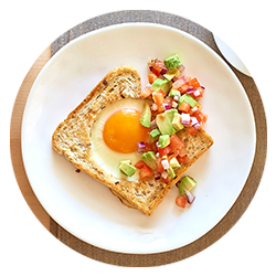 1. Egg on toast